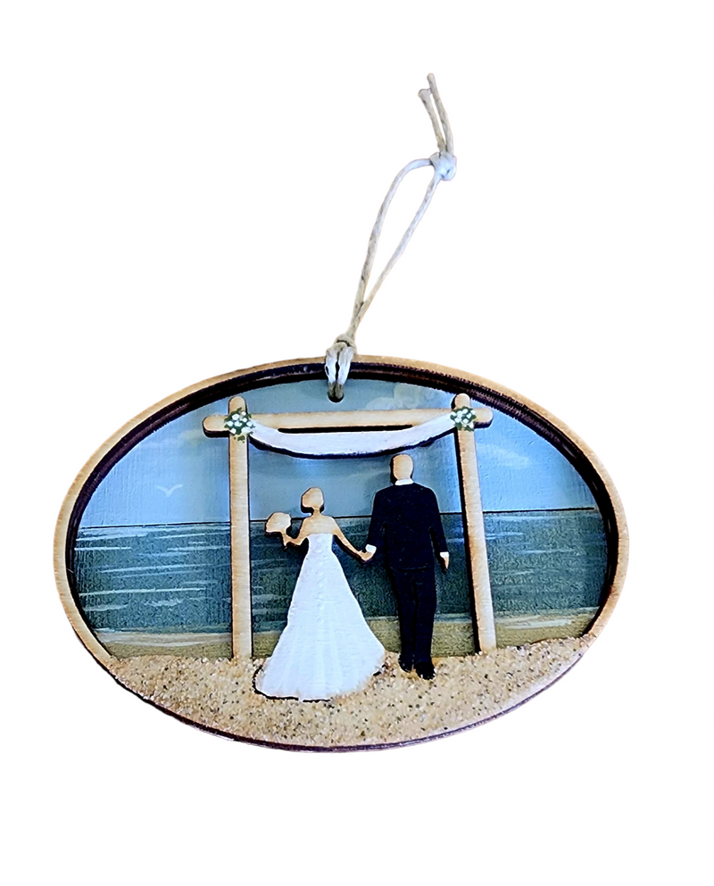 Bride & Groom Beach Ornament