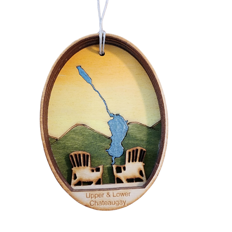 Upper & Lower Chateaugay Lake Ornament