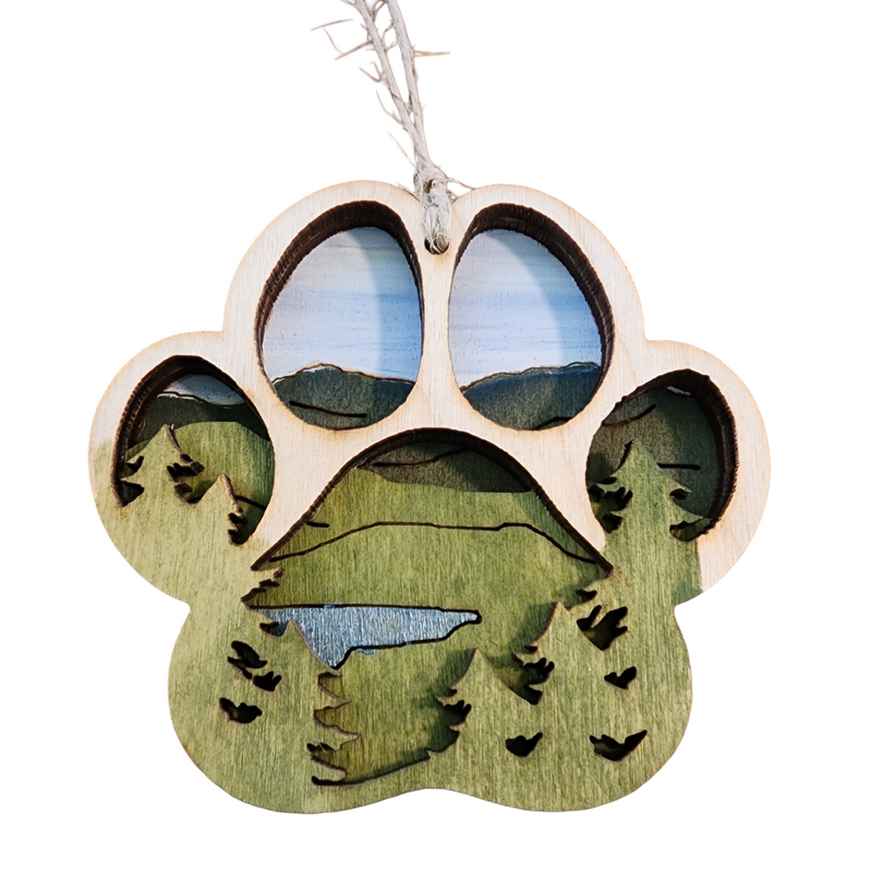 Dog/Cat Paw Mountains Ornament
