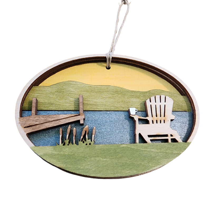 Coffee by the Lake Ornament
