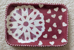 Made to Order Red Snowflake Heart Tray