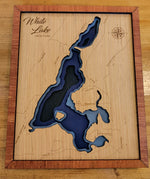 Layered Lake Map Wall Decor