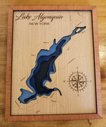 Layered Lake Map Wall Decor