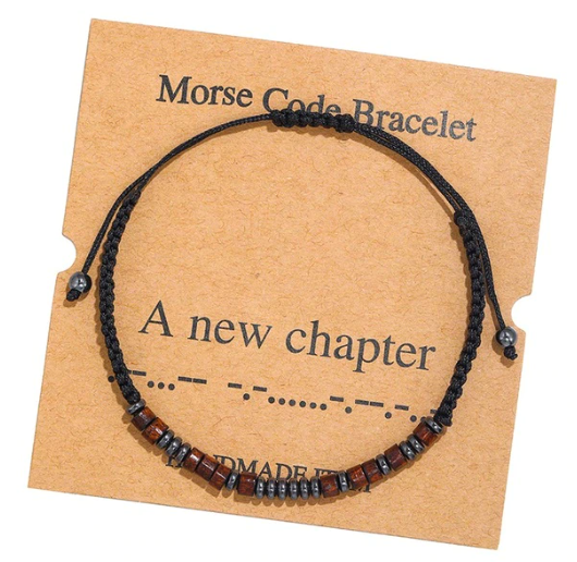 A New Chapter Morse Code Bracelet