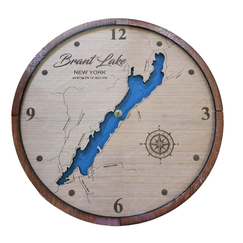 Lake Map Wall Clock