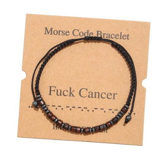 Fuck Cancer Morse Code Bracelet