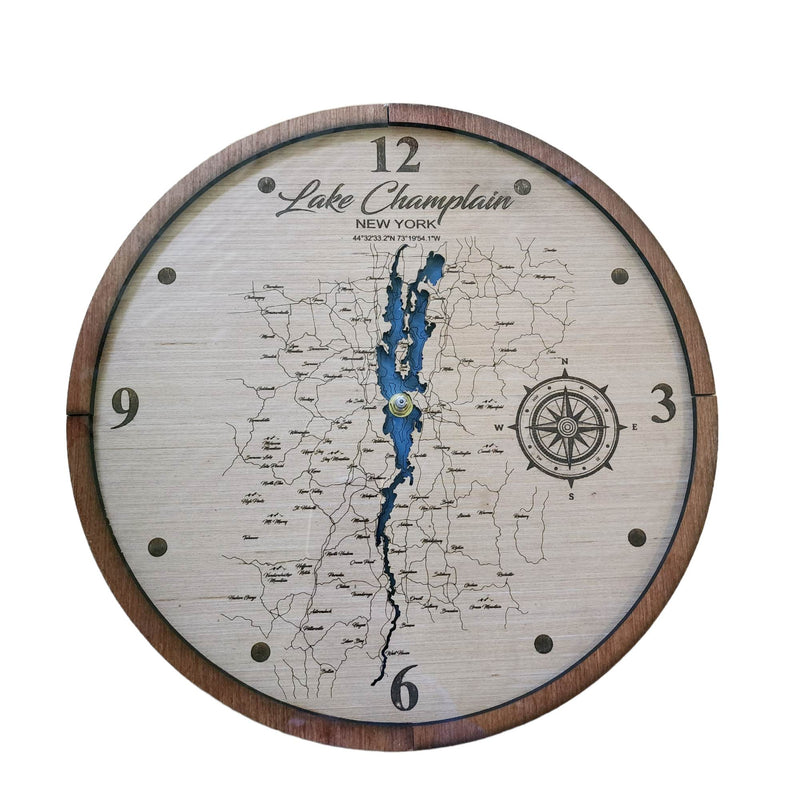 Lake Map Wall Clock