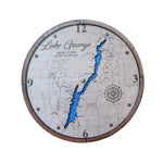 Lake Map Wall Clock