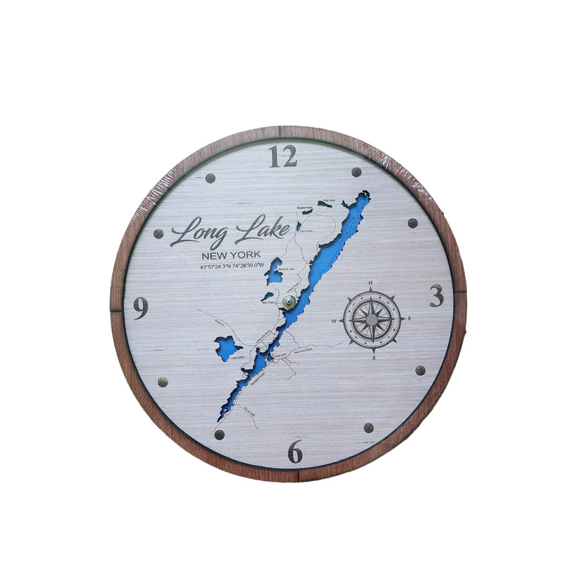 Lake Map Wall Clock