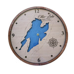 Lake Map Wall Clock