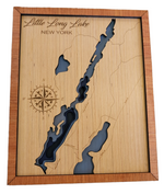 Layered Lake Map Wall Decor