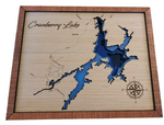 Layered Lake Map Wall Decor