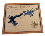 Layered Lake Map Wall Decor