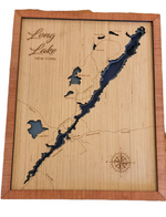 Layered Lake Map Wall Decor