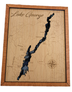 Layered Lake Map Wall Decor