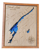 Layered Lake Map Wall Decor