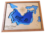 Layered Lake Map Wall Decor