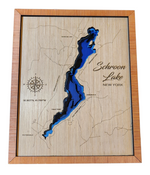 Layered Lake Map Wall Decor