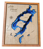 Layered Lake Map Wall Decor