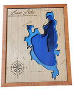 Layered Lake Map Wall Decor