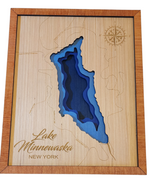 Layered Lake Map Wall Decor