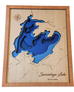 Layered Lake Map Wall Decor