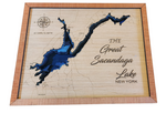 Layered Lake Map Wall Decor