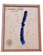 Layered Lake Map Wall Decor