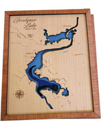 Layered Lake Map Wall Decor