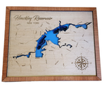 Layered Lake Map Wall Decor