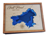 Layered Lake Map Wall Decor