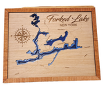 Layered Lake Map Wall Decor