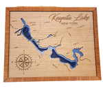 Layered Lake Map Wall Decor