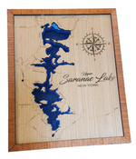 Layered Lake Map Wall Decor