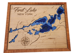 Layered Lake Map Wall Decor