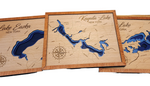 Layered Lake Map Wall Decor