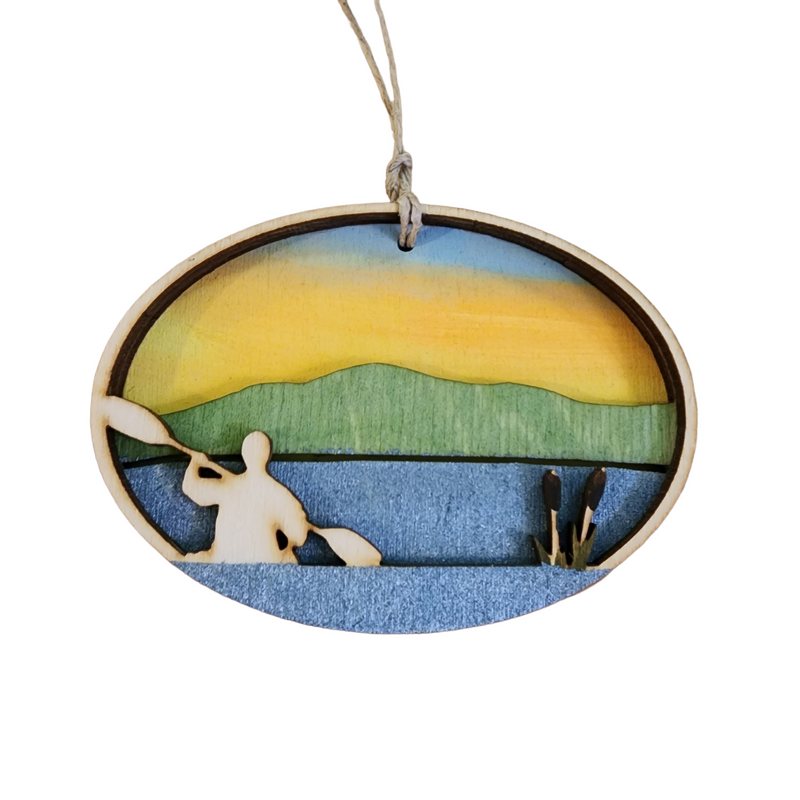 Kayak Christmas Ornament