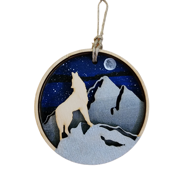 Howling Wolf Ornament