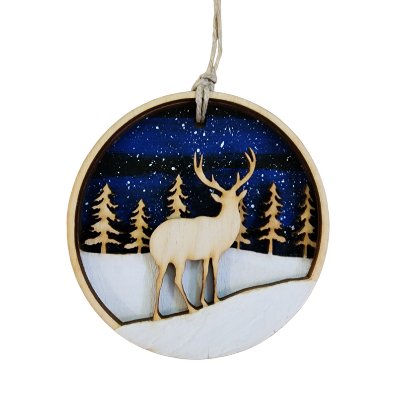 Deer Under the Stars Ornament