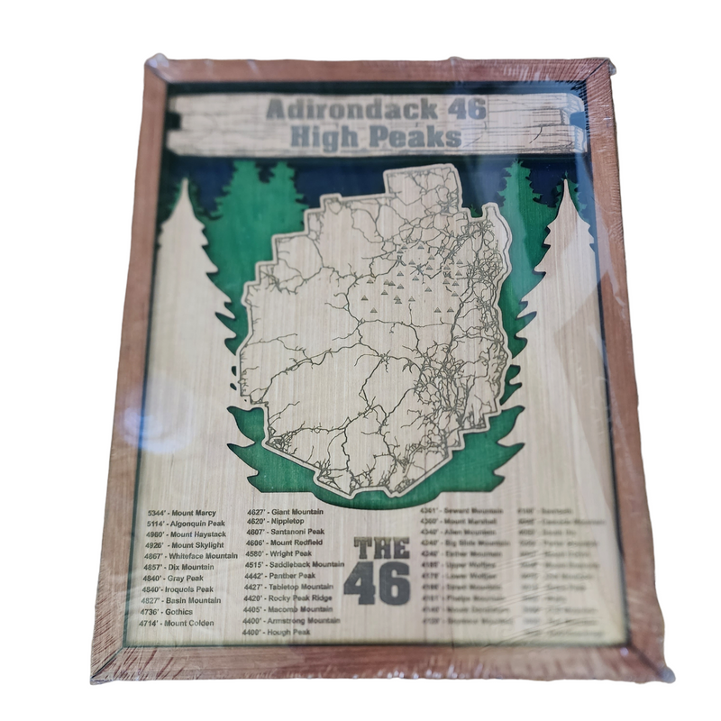 Layered Lake Map Wall Decor