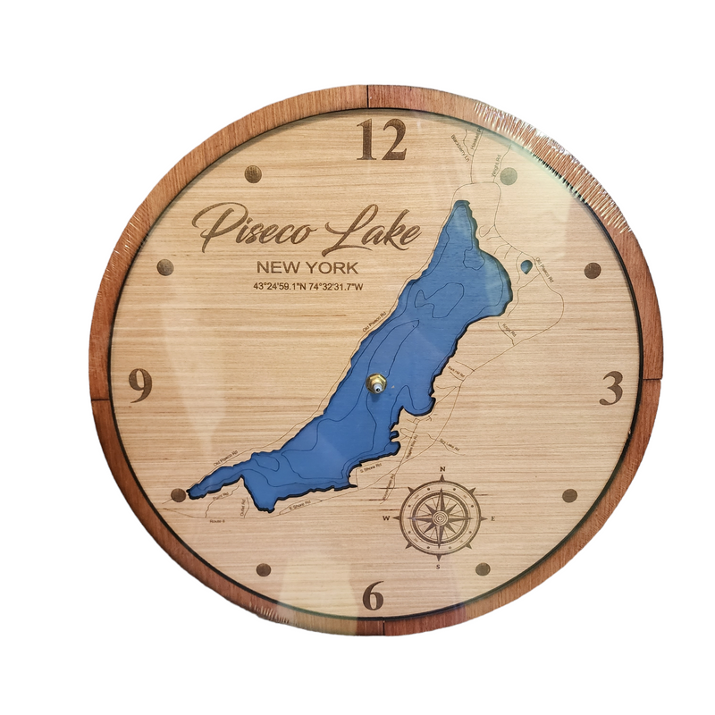 Lake Map Wall Clock