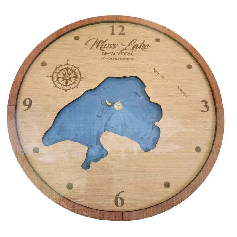 Lake Map Wall Clock