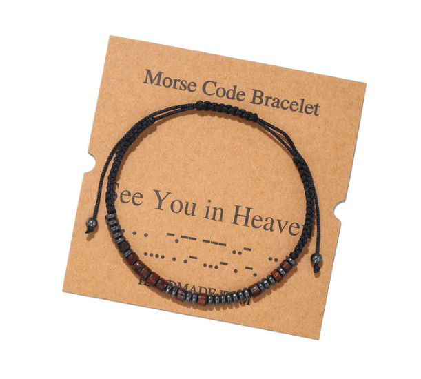 See You In Heaven Morse Code Bracelet