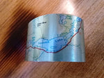 Sixth Lake/Seventh Lake Map Cuff Bracelet