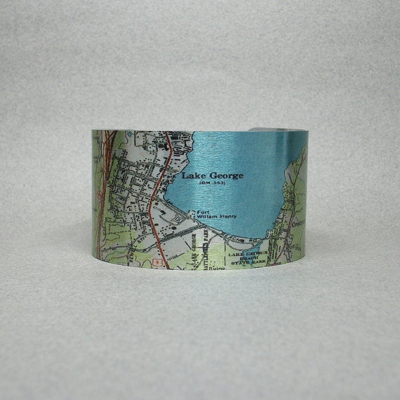 Lake George Map Cuff Bracelet